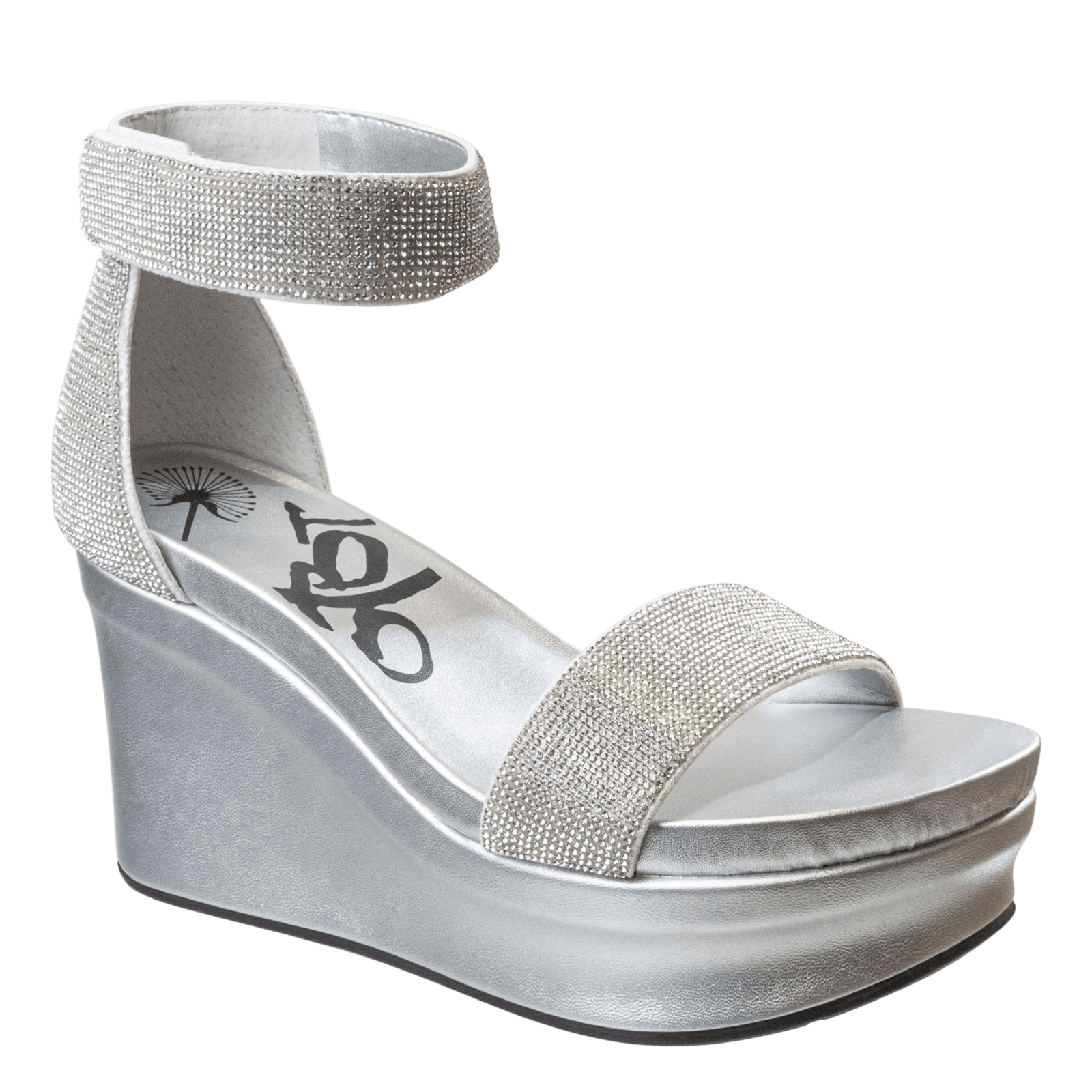 STATUS in SILVER Wedge Sandals