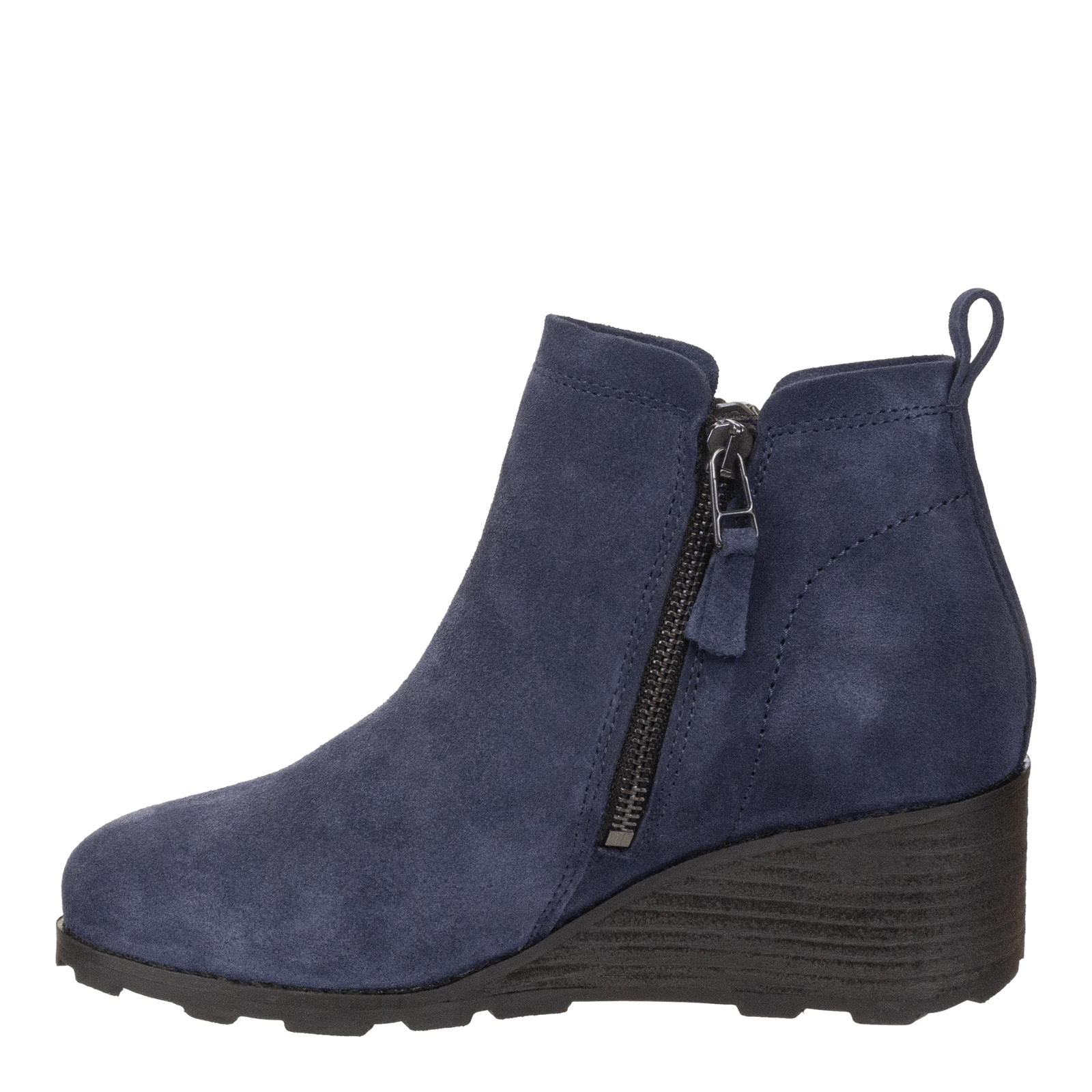 STORY in NAVY Wedge Ankle Boots