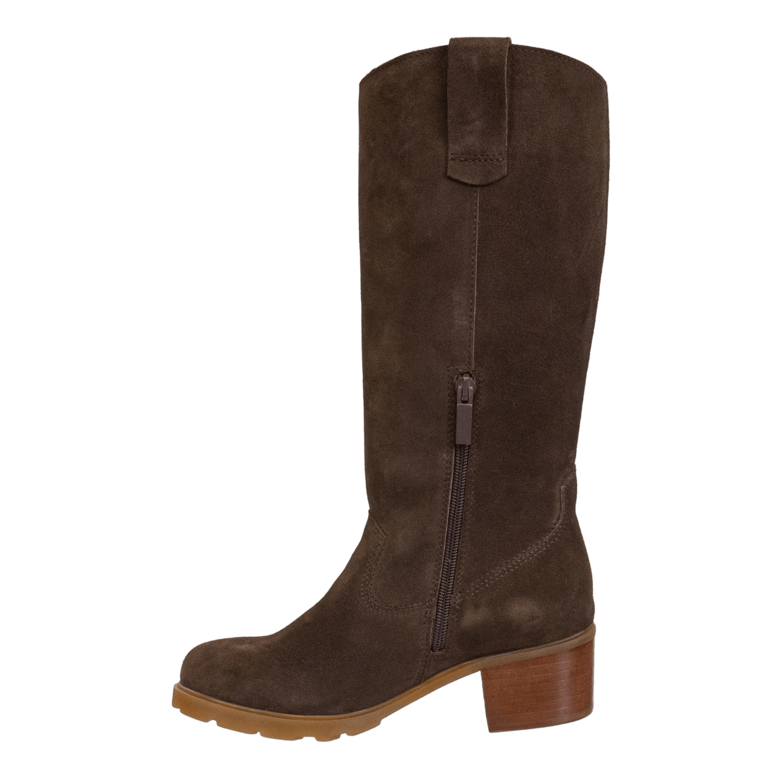 TALLOW in BROWN Heeled Mid Shaft Boots