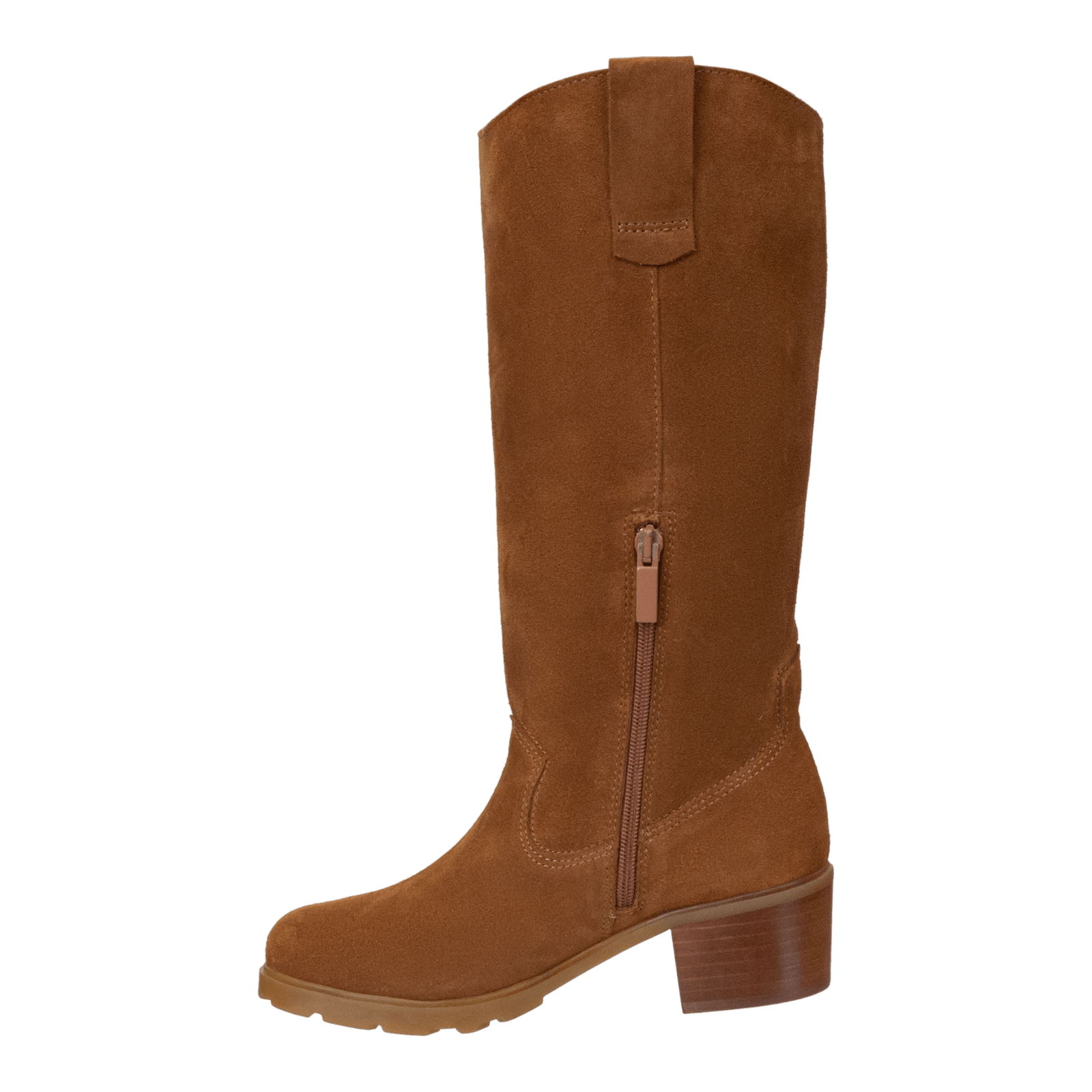 TALLOW in CAMEL Heeled Mid Shaft Boots