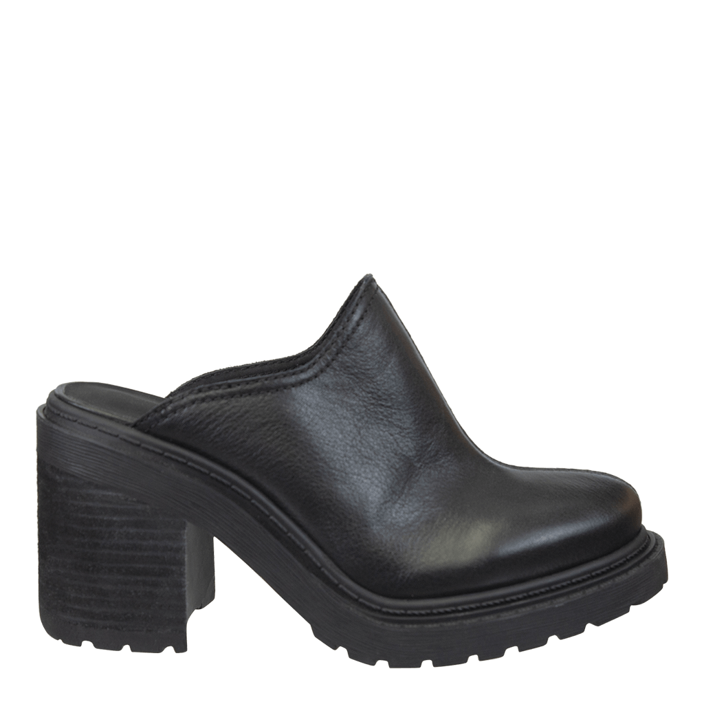 RISE in BLACK Heeled Mules OTBT shoes