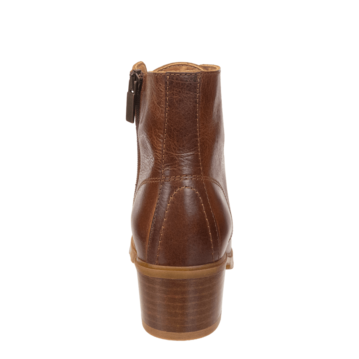 ARC in BROWN LEATHER Heeled Ankle Boots