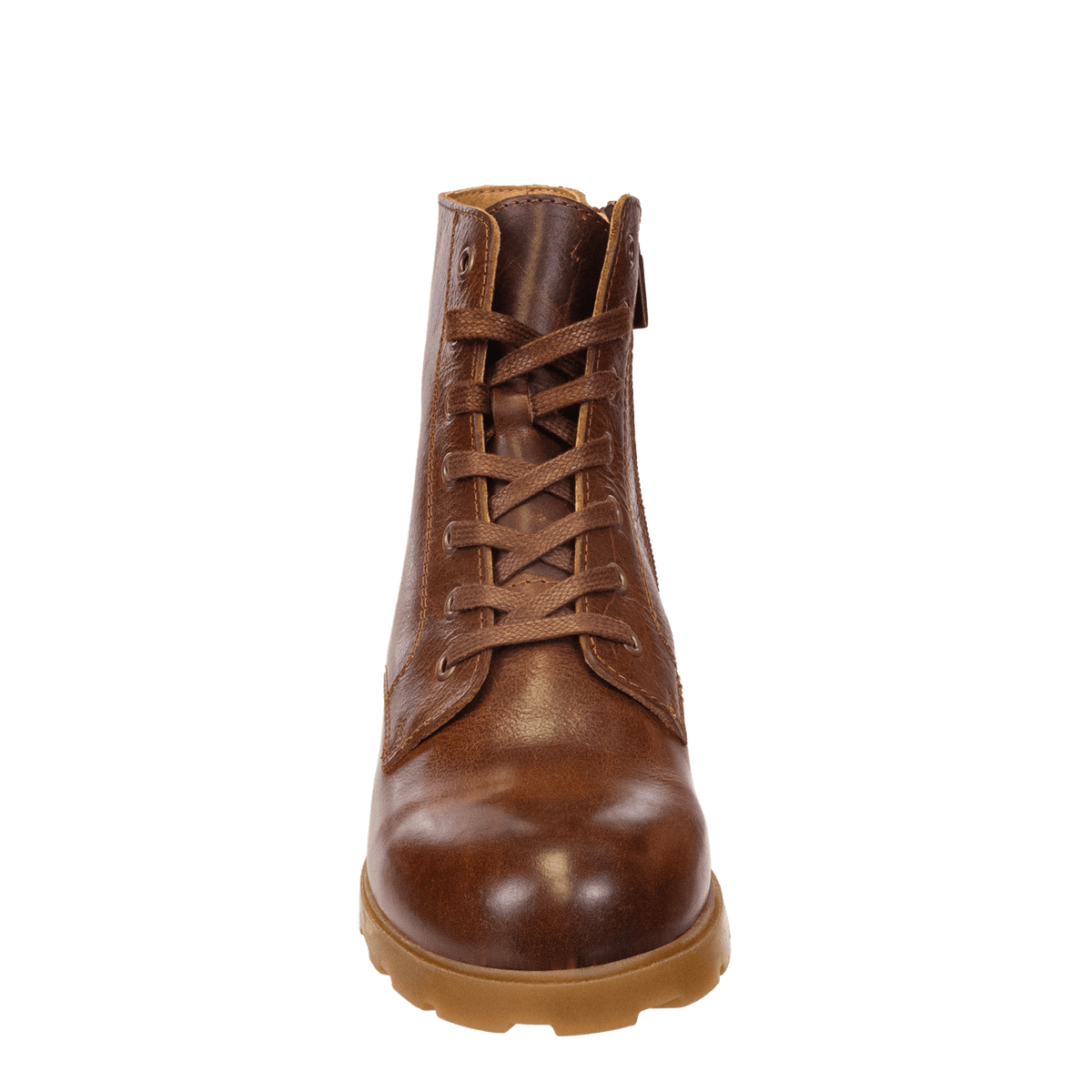 ARC in BROWN LEATHER Heeled Ankle Boots