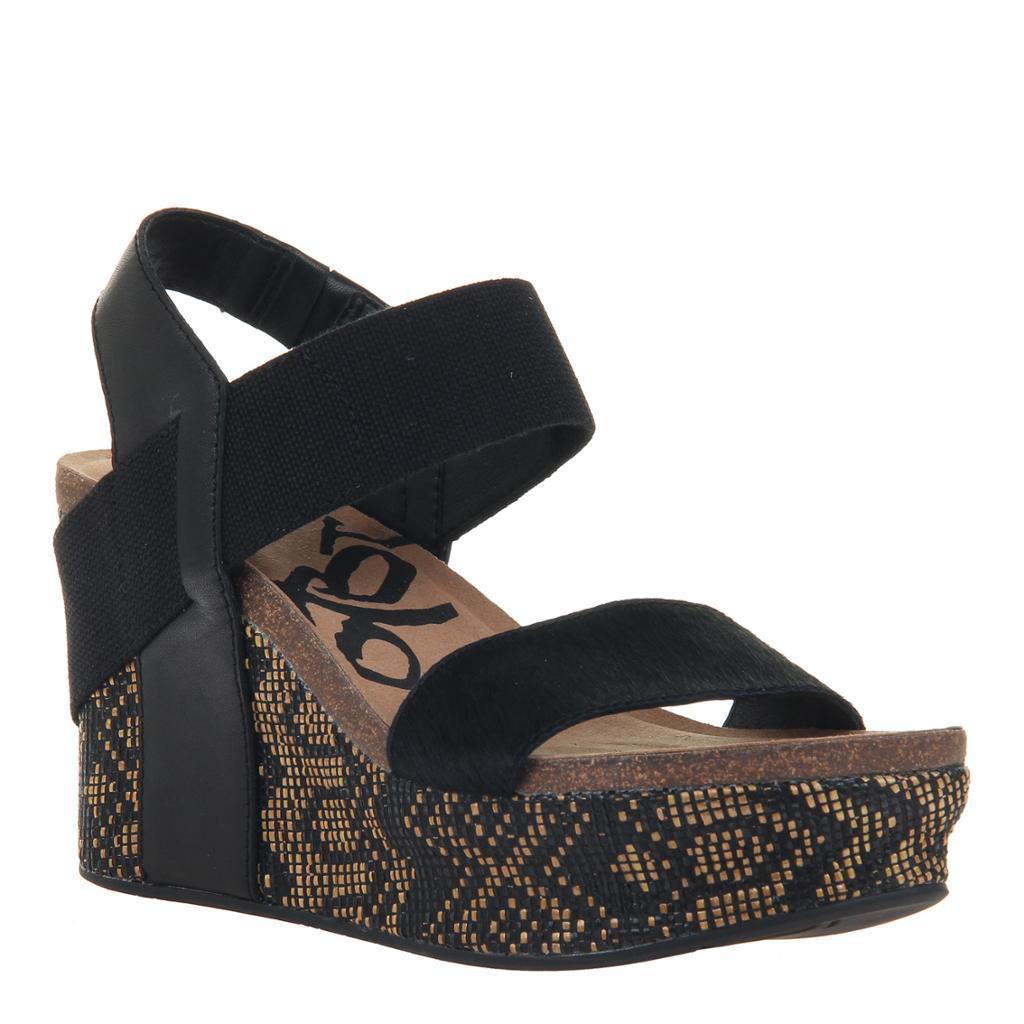 BUSHNELL in BLACK JUTE Wedge Sandals