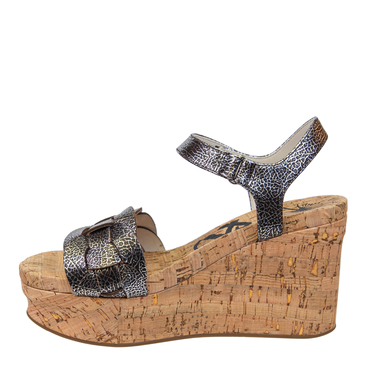 CHARLESTON in SILVER Wedge Sandals