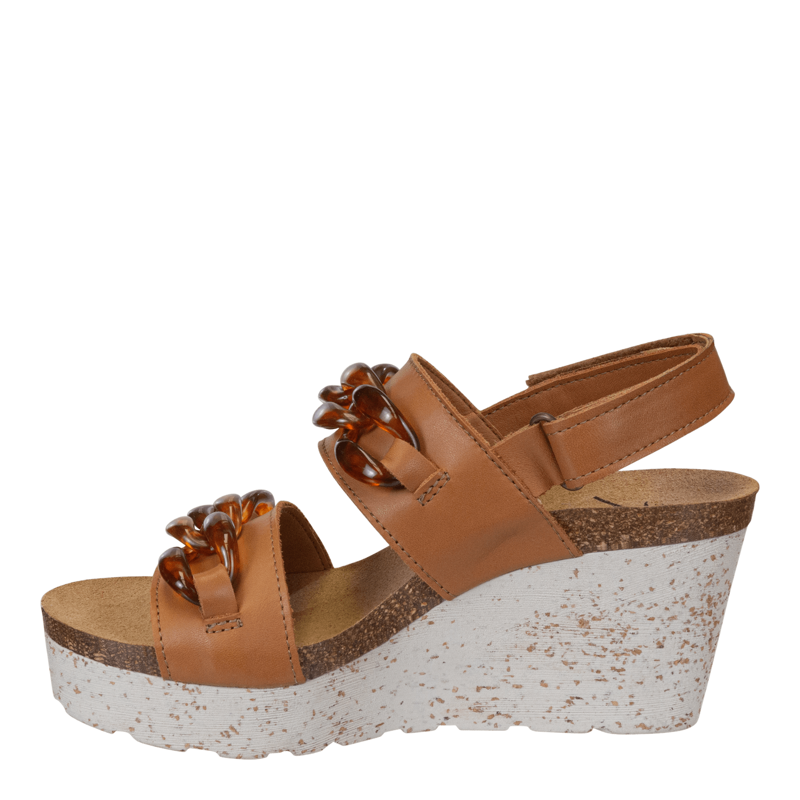 FAIR ISLE in CAMEL Wedge Sandals