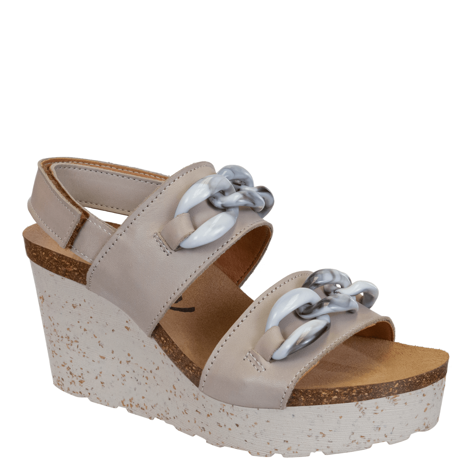 FAIR ISLE in GREY Wedge Sandals