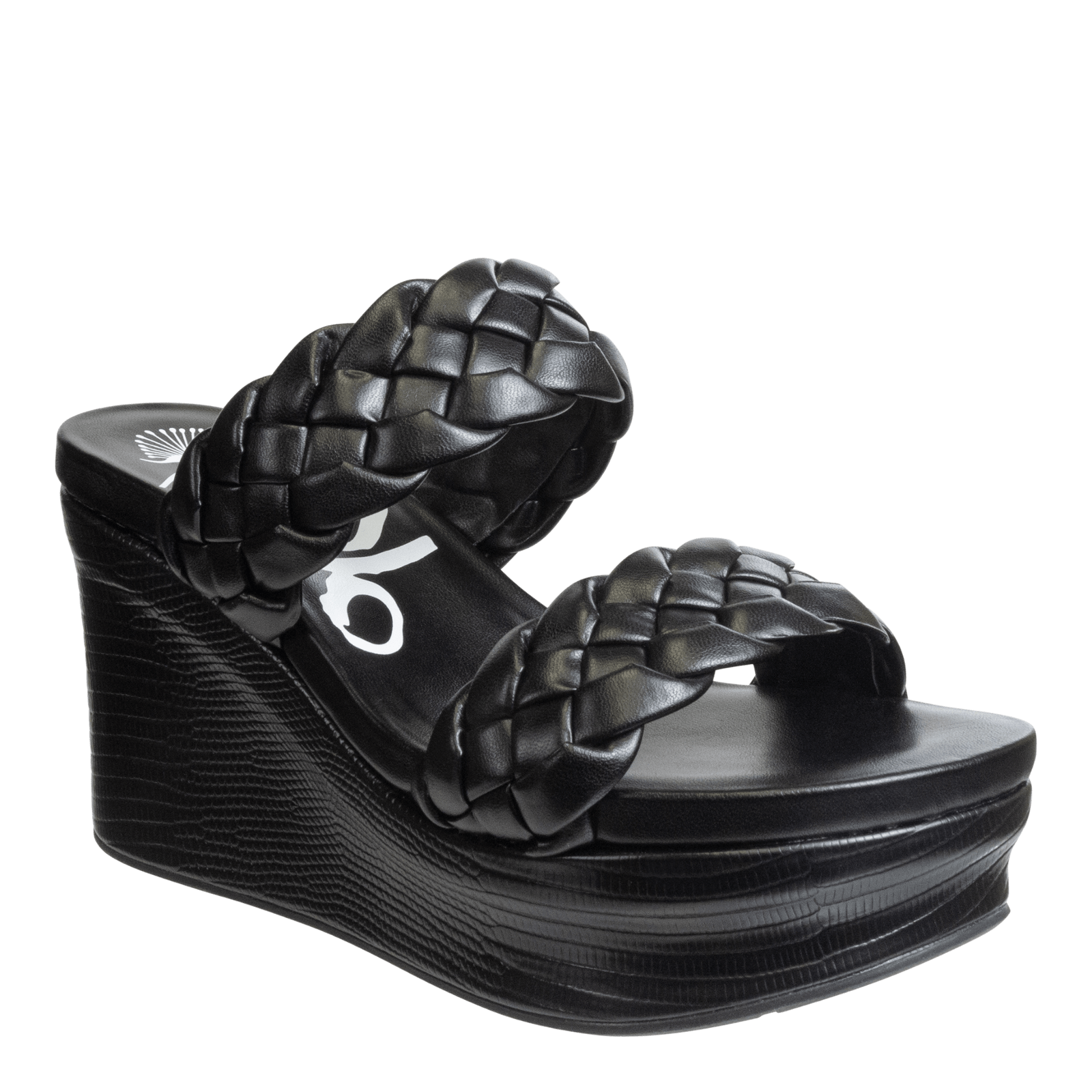 FLUENT in BLACK Wedge Sandals