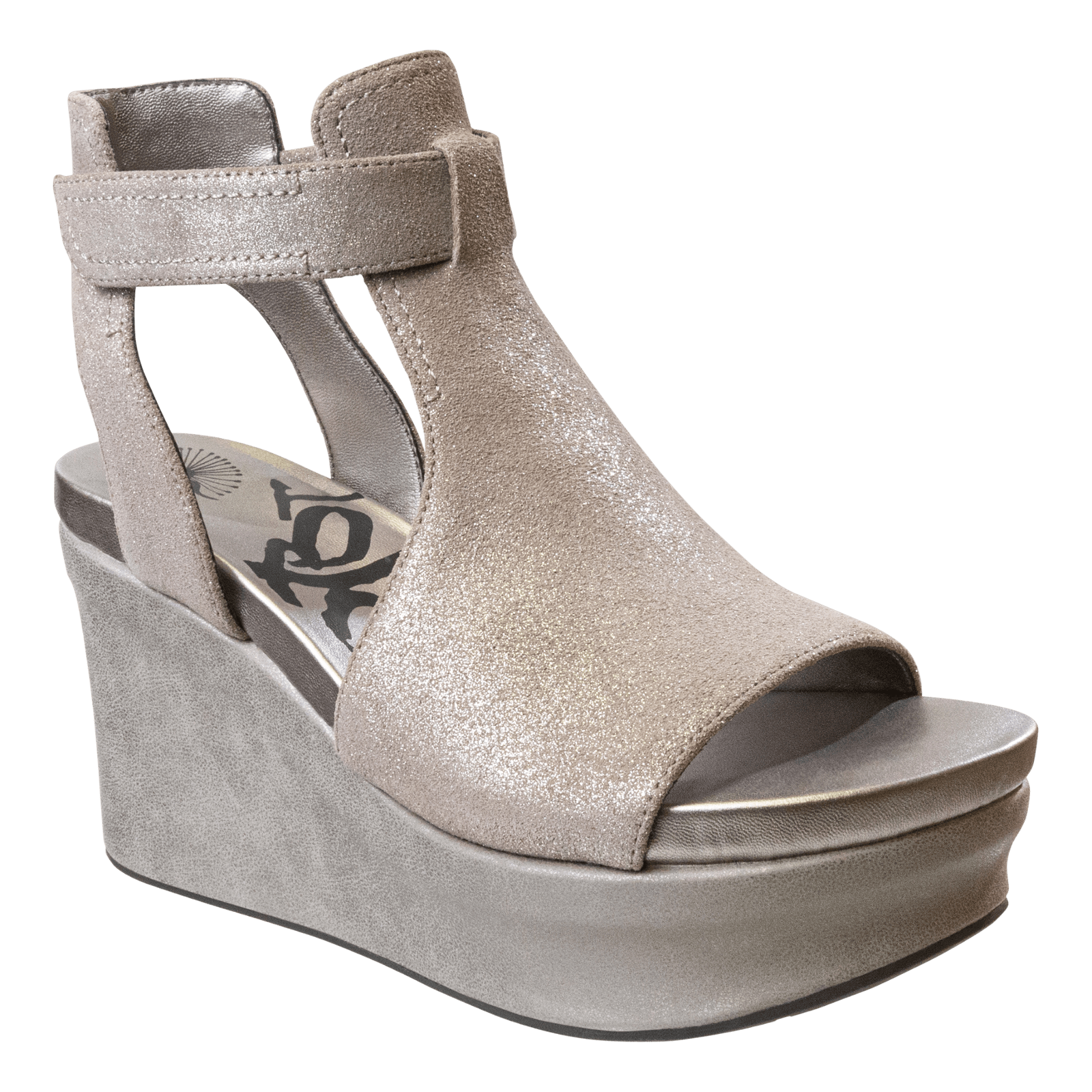 MOJO in SILVER Wedge Sandals - OTBT shoes
