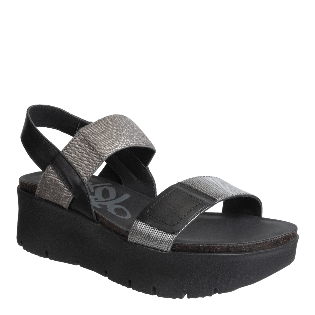 Nova in Black Wedge Sandals Women's Shoes by OTBT OTBT shoes