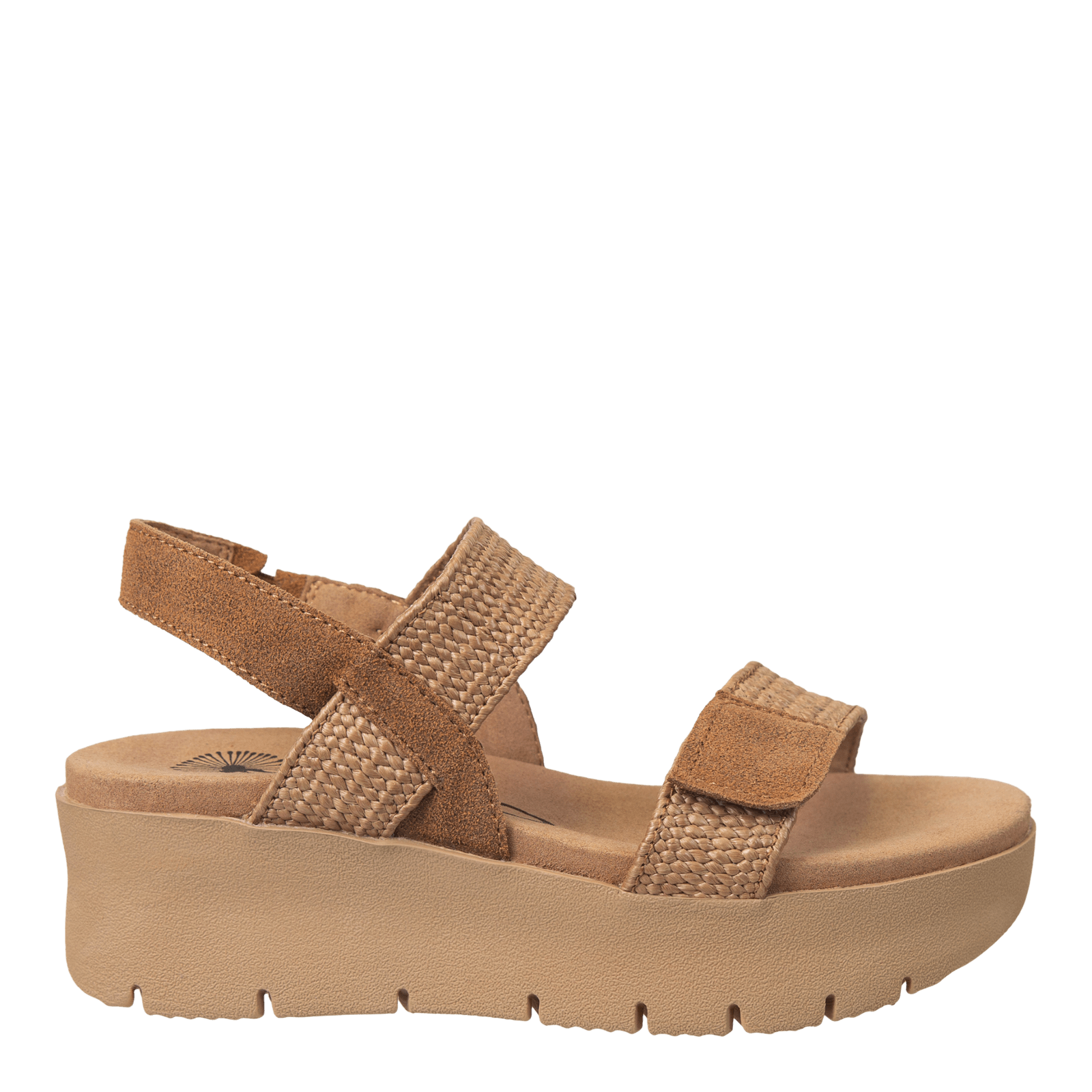 Brown online platform sandals