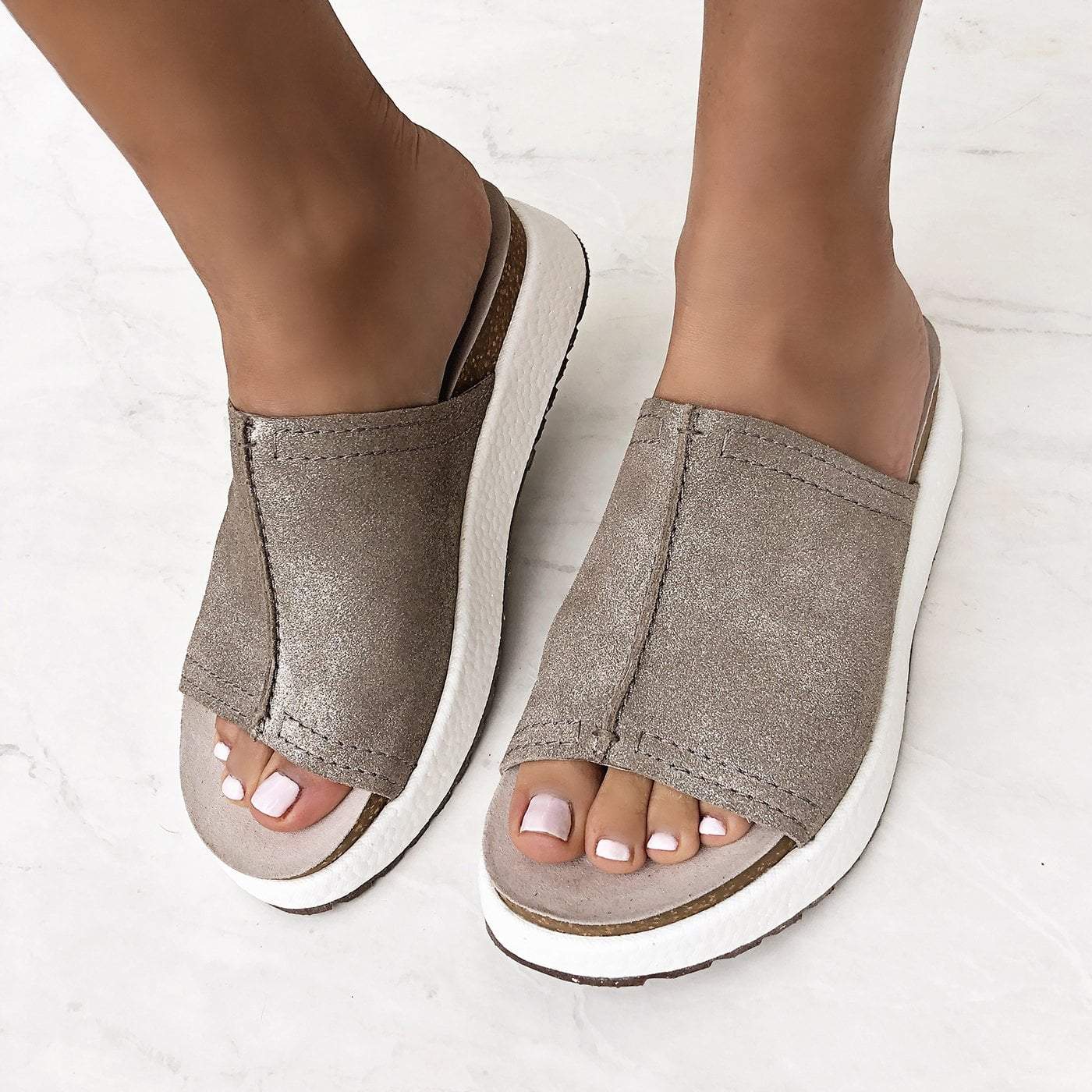 WAYSIDE in GREY PEWTER Platform Slides