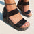 BUSHNELL in BLACK JUTE Wedge Sandals