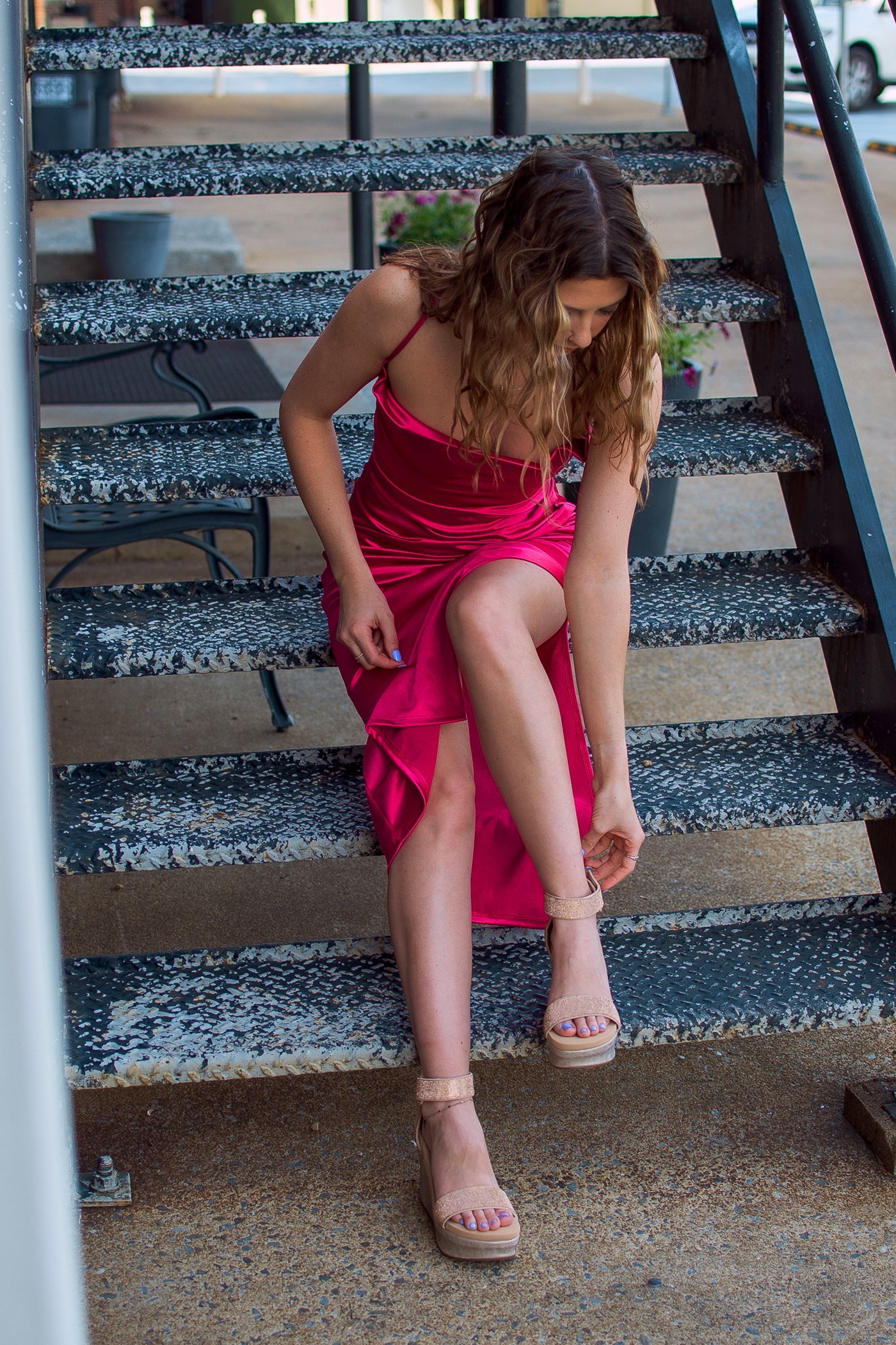 STATUS in ROSE GOLD Wedge Sandals - OTBT shoes STATUS in ROSE GOLD Wedge Sandals - OTBT shoes