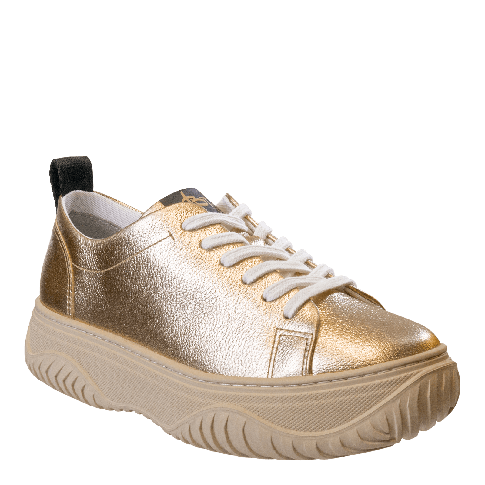 Womens gold top court shoes