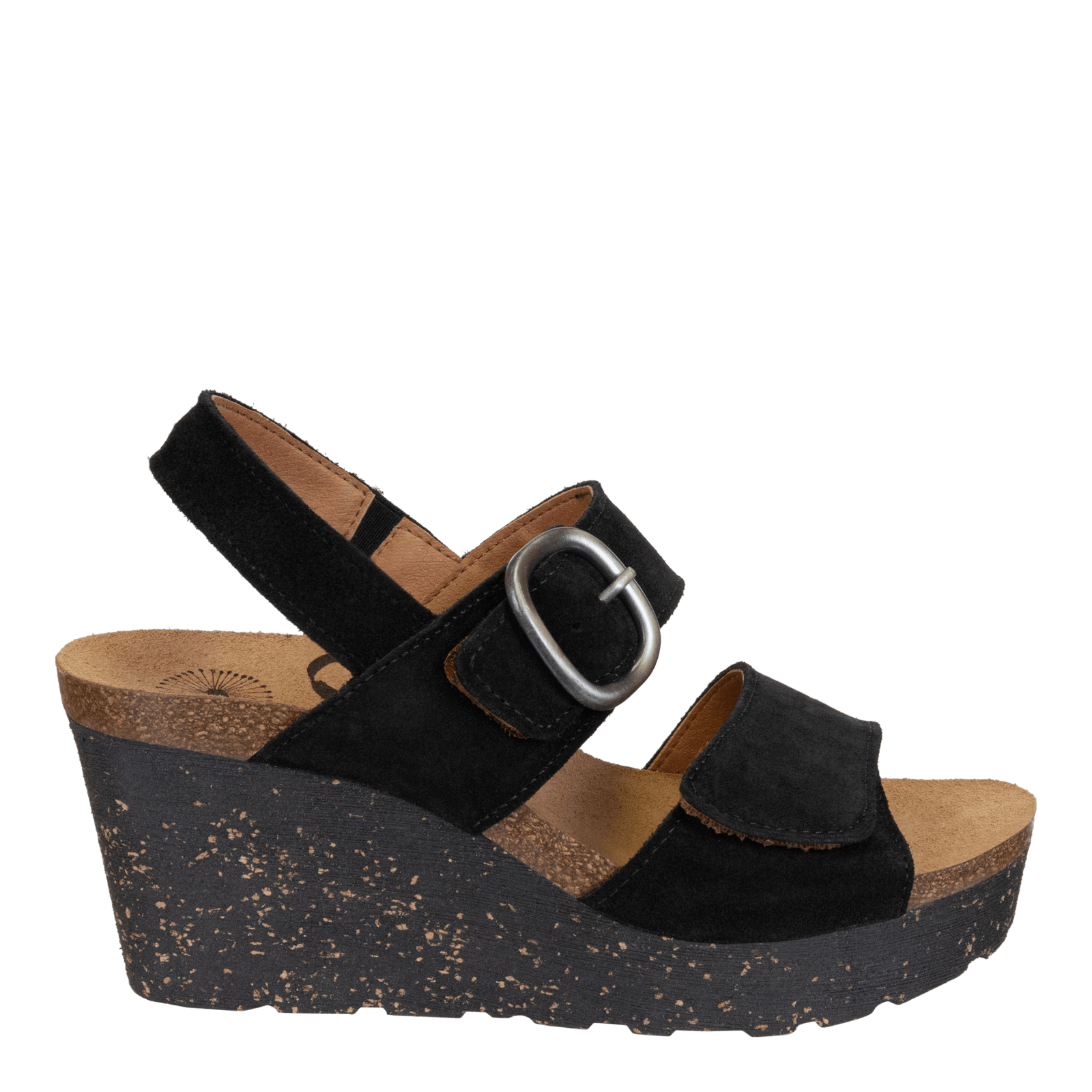 PEASANT in BLACK Wedge Sandals