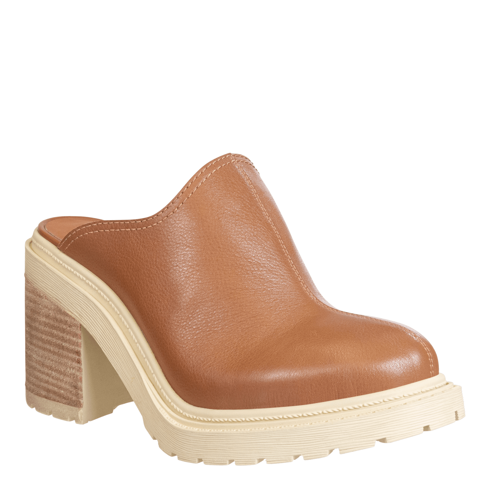 RISE in CAMEL Heeled Mules