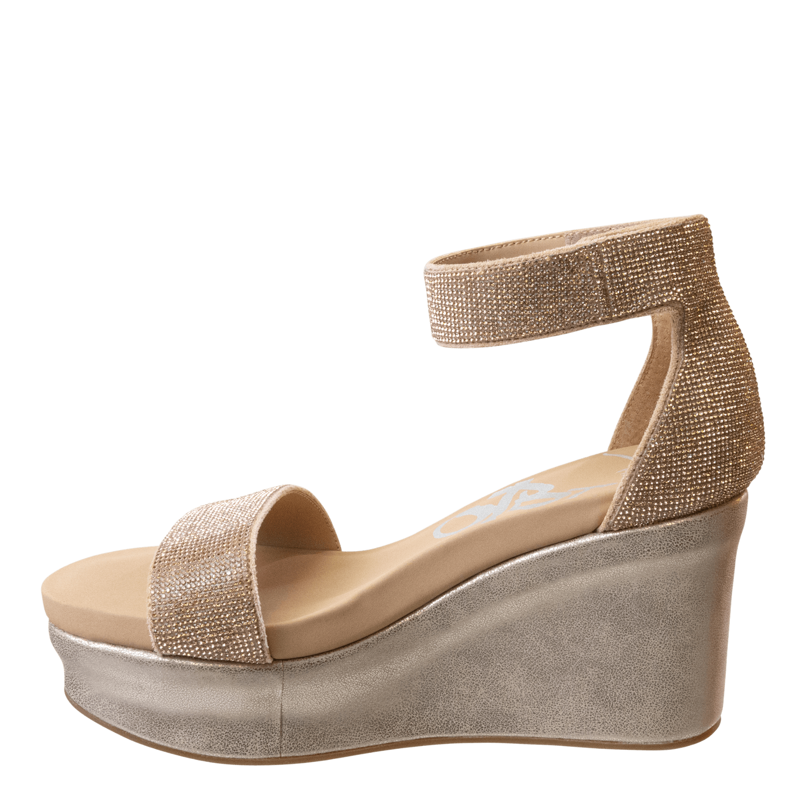 STATUS in ROSE GOLD Wedge Sandals OTBT shoes