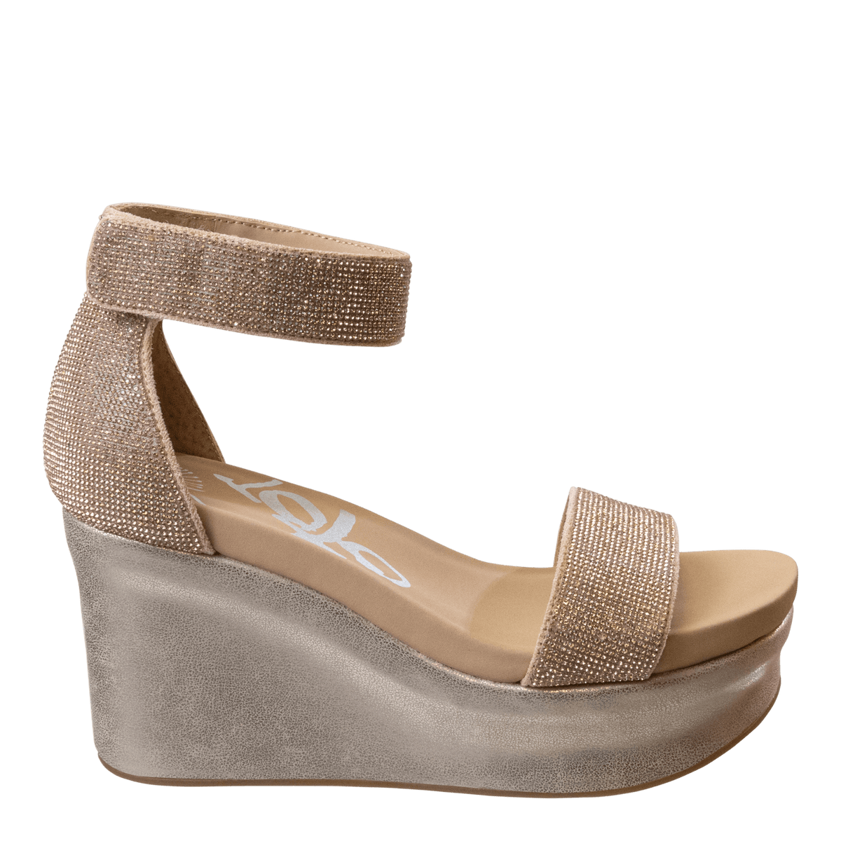 STATUS in ROSE GOLD Wedge Sandals