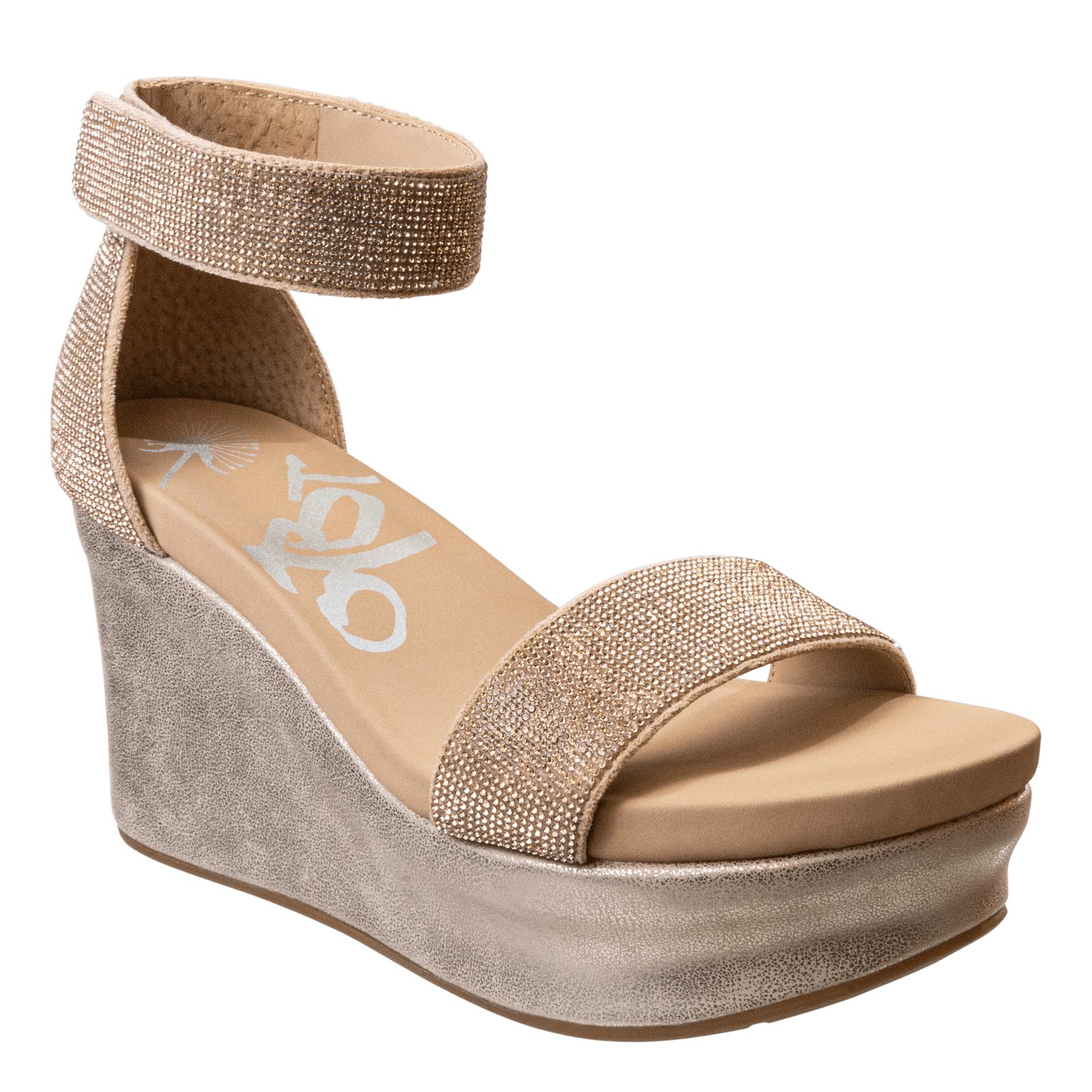 STATUS in ROSE GOLD Wedge Sandals