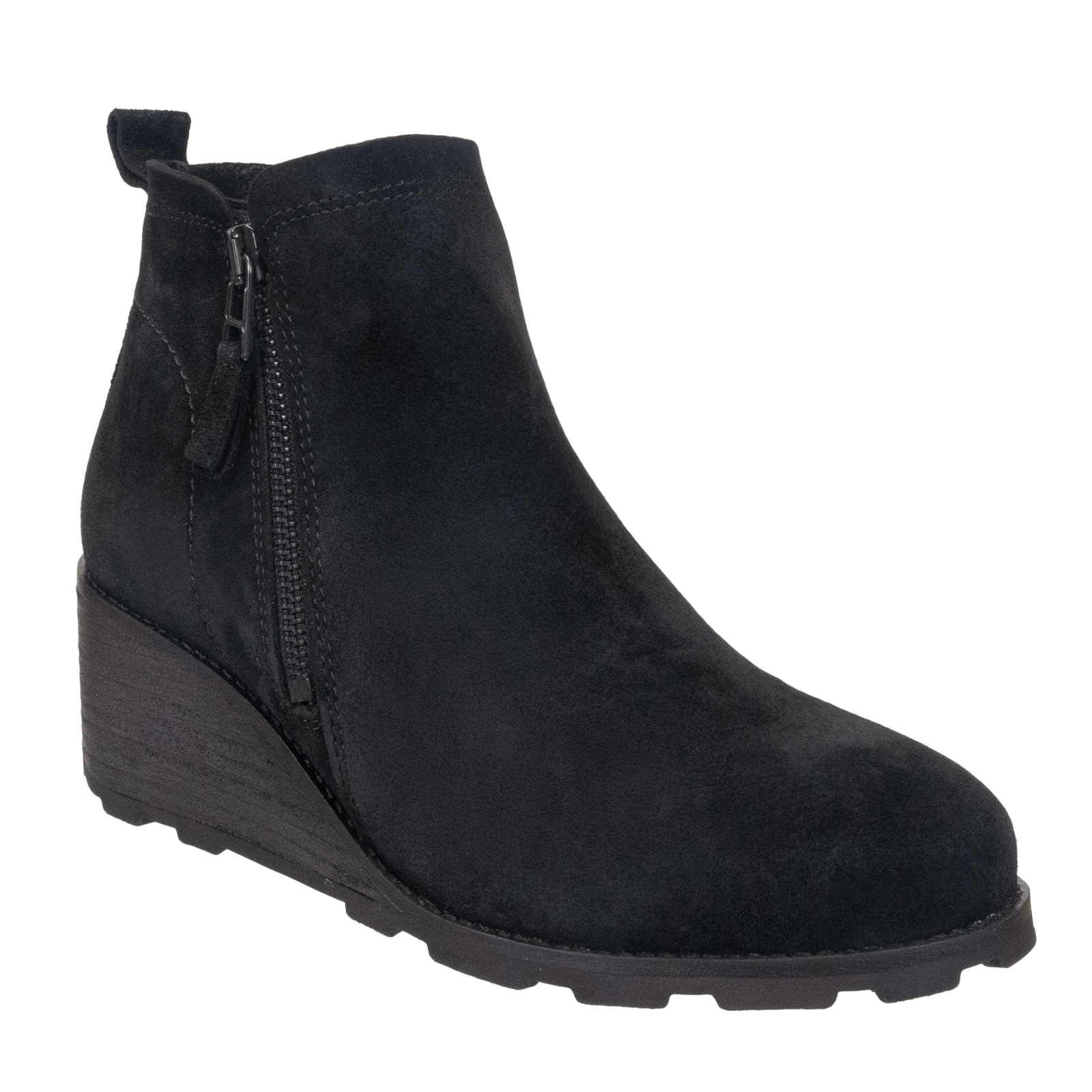 STORY in BLACK Wedge Ankle Boots