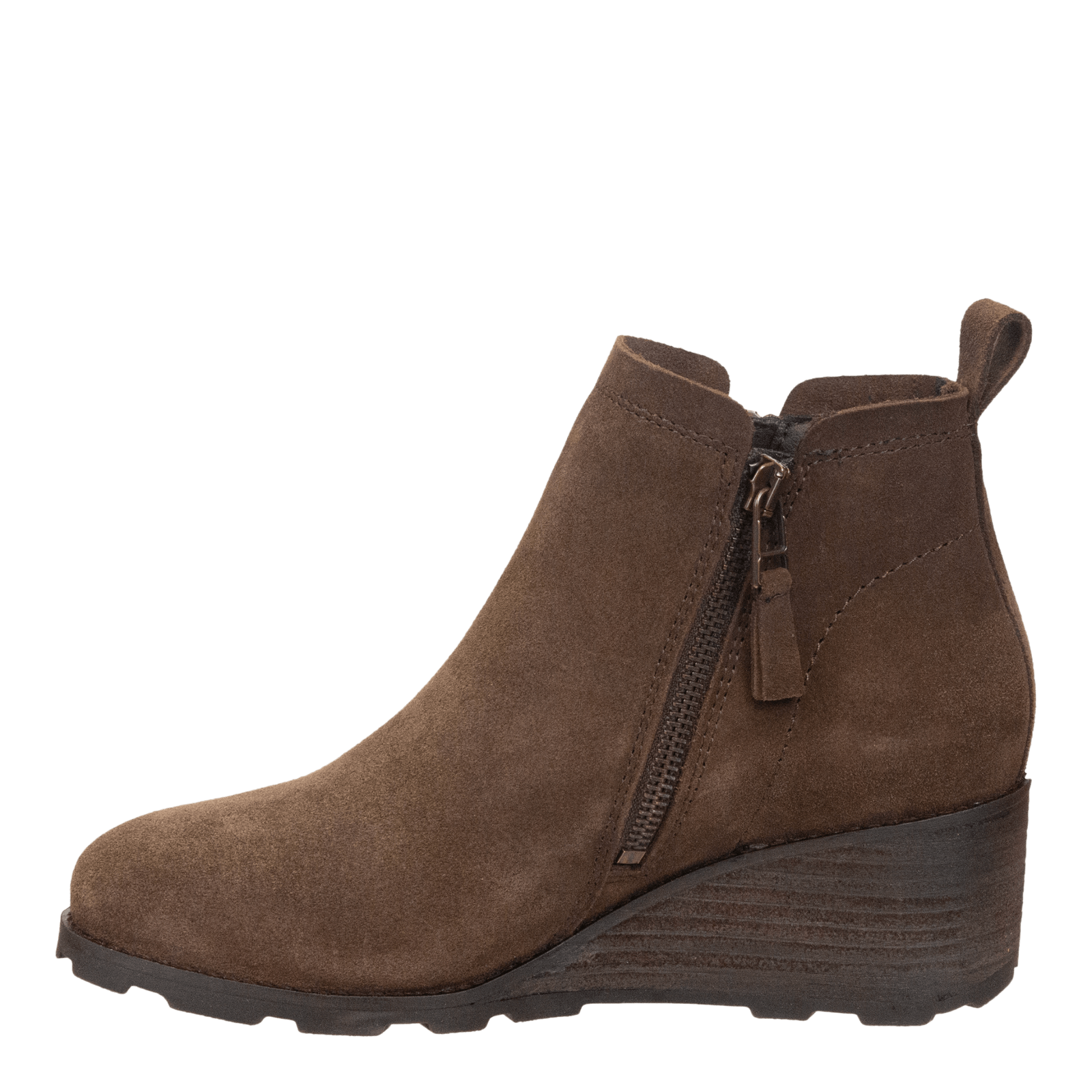 STORY in BROWN Wedge Ankle Boots