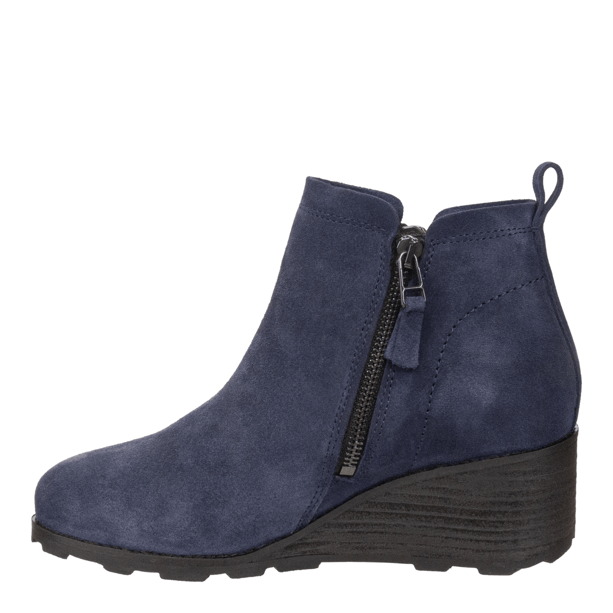 STORY in NAVY Wedge Ankle Boots