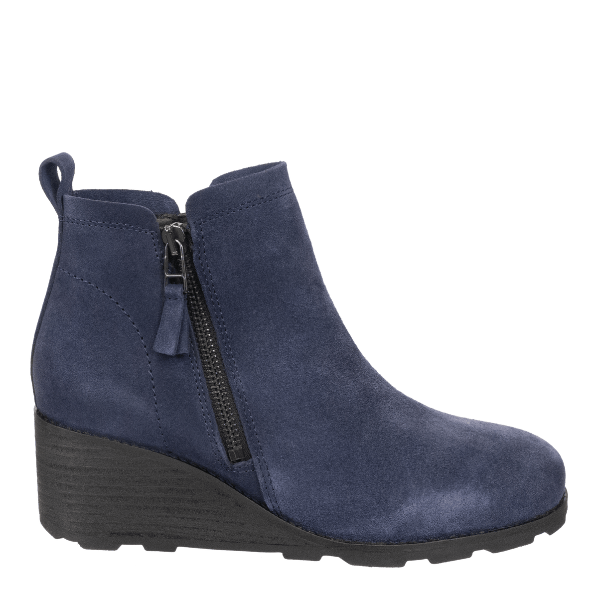 STORY in NAVY Wedge Ankle Boots