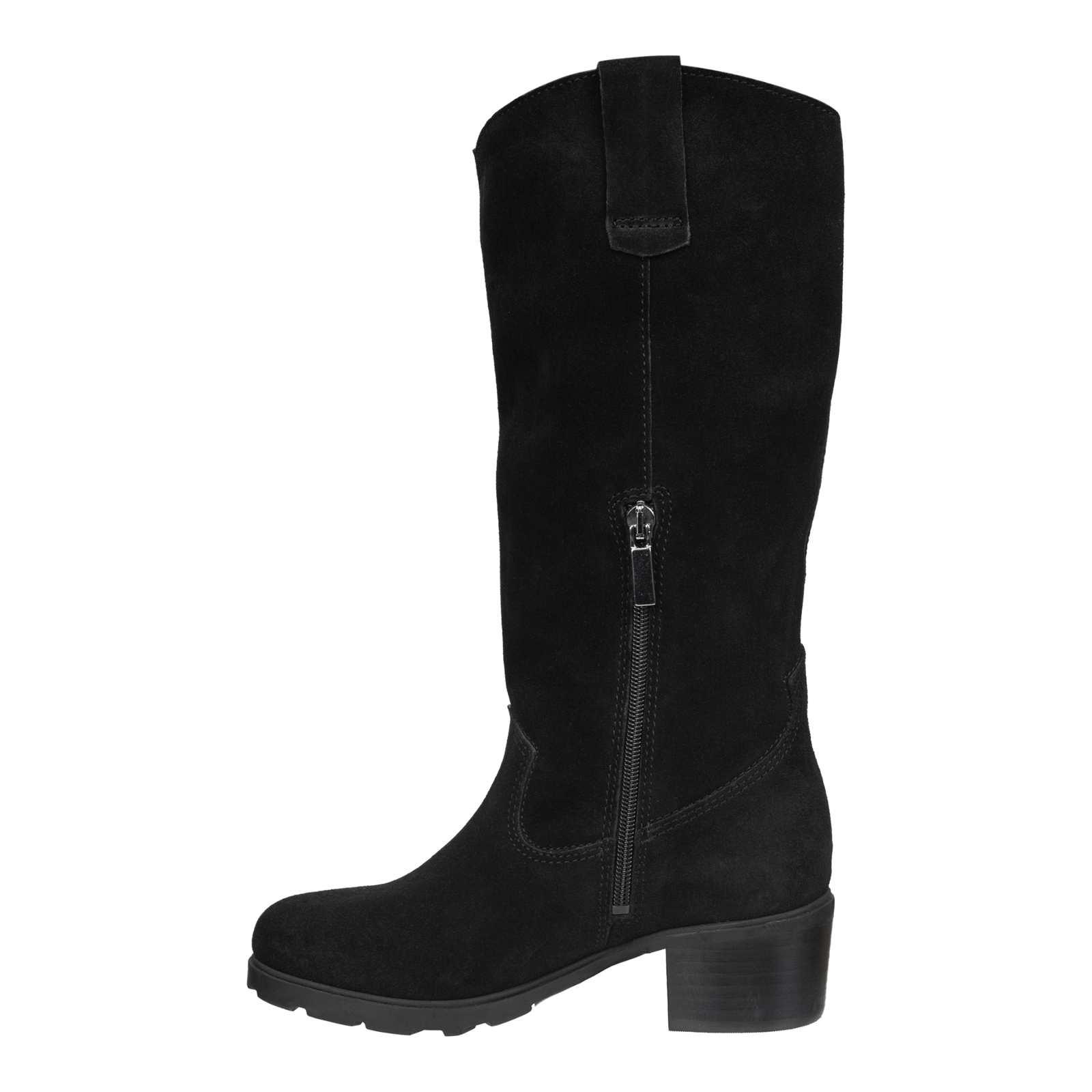 TALLOW in BLACK Heeled Mid Shaft Boots